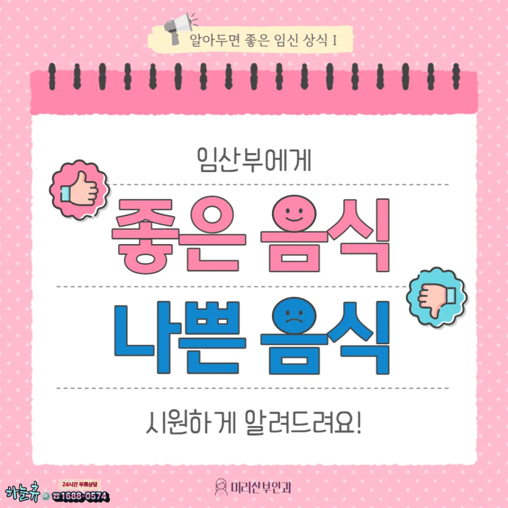 임산부에게 좋은 음식 나쁜 음식