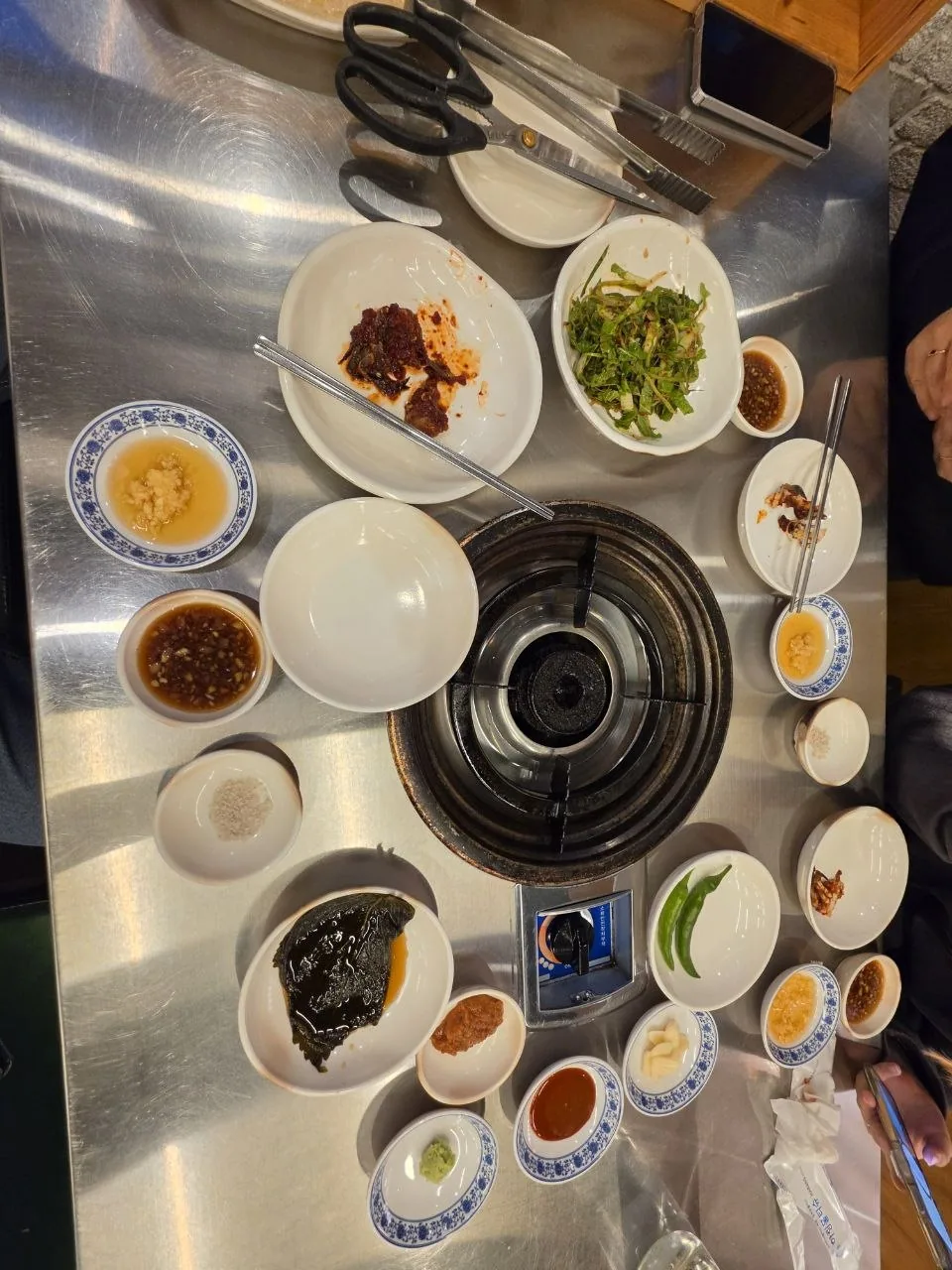 백양식당 기본 상차림
