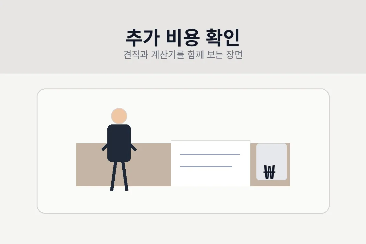 추가 비용 확인 이미지