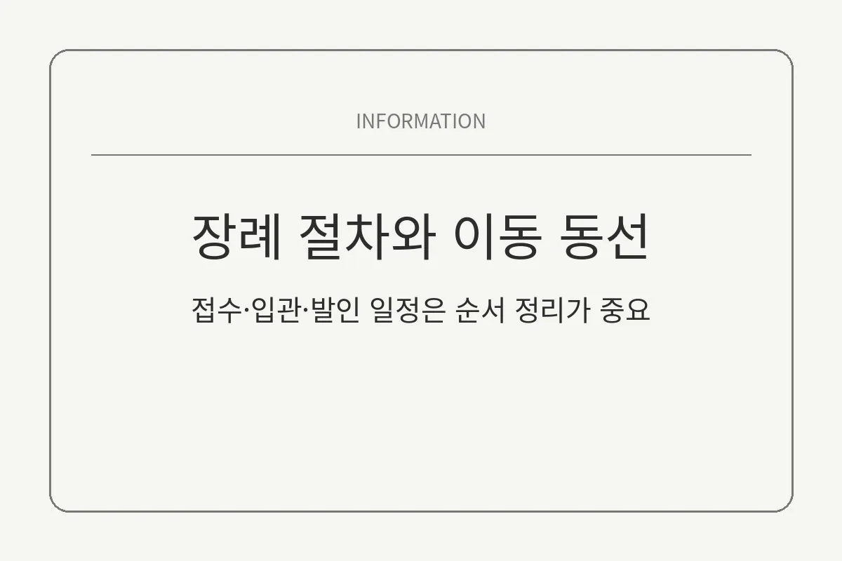 예천권병원 장례식장 절차 안내 이미지