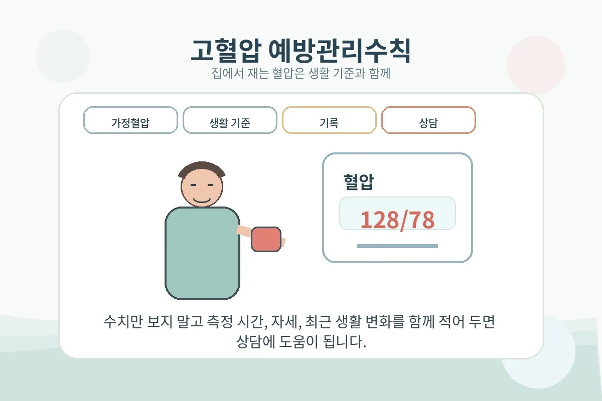 가정 혈압 측정 준비