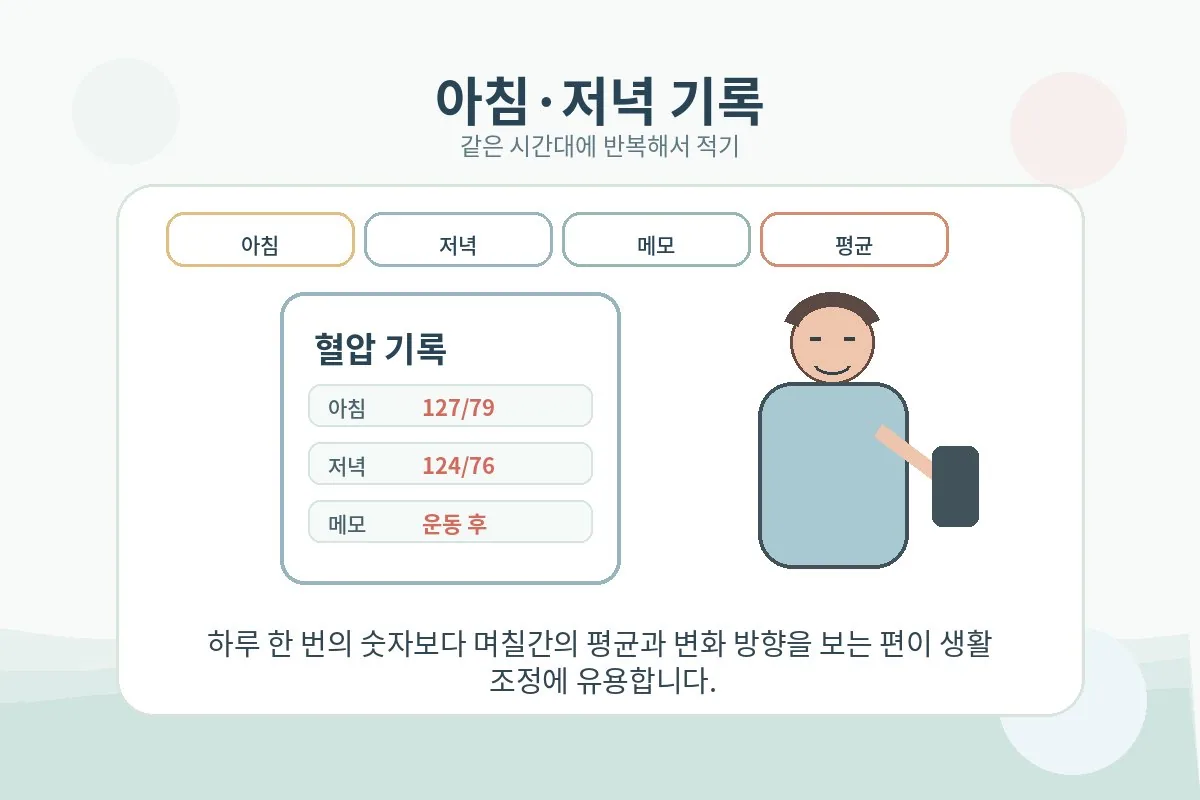 위팔 혈압계 사용