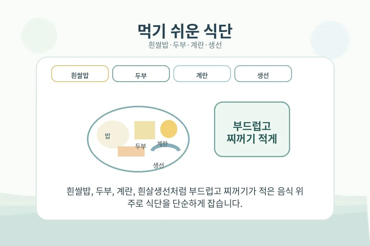 흰쌀밥 두부 계란 생선 식단