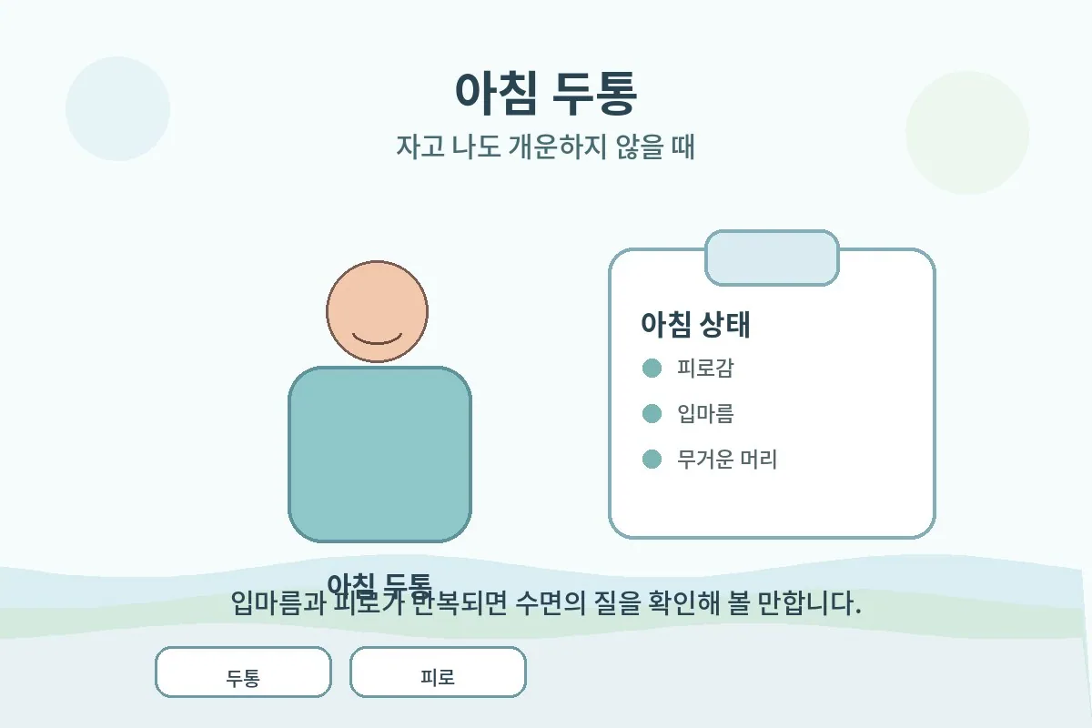 낮 시간에 졸음과 집중 저하를 겪는 직장인
