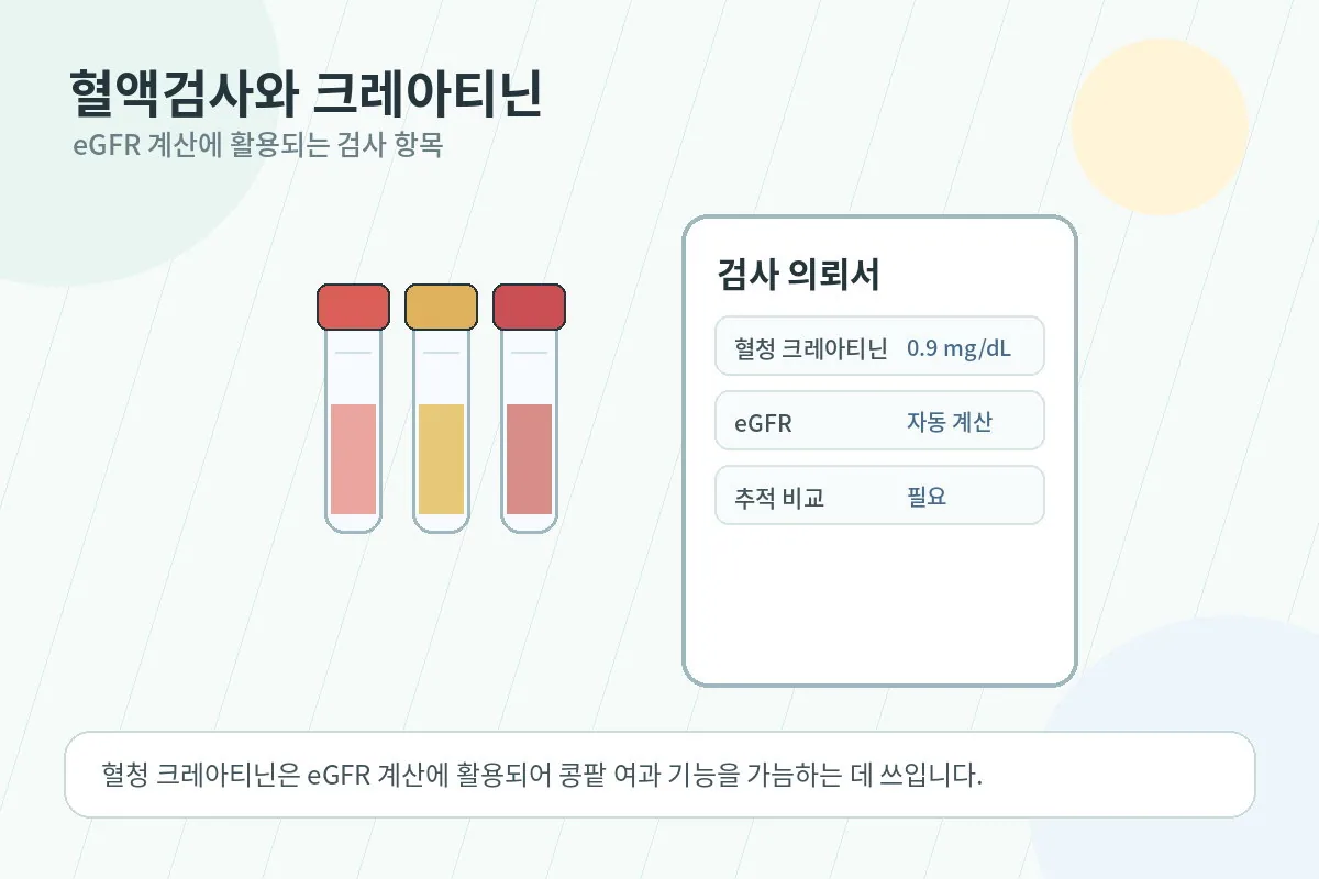 혈액검사 튜브와 검사 의뢰서