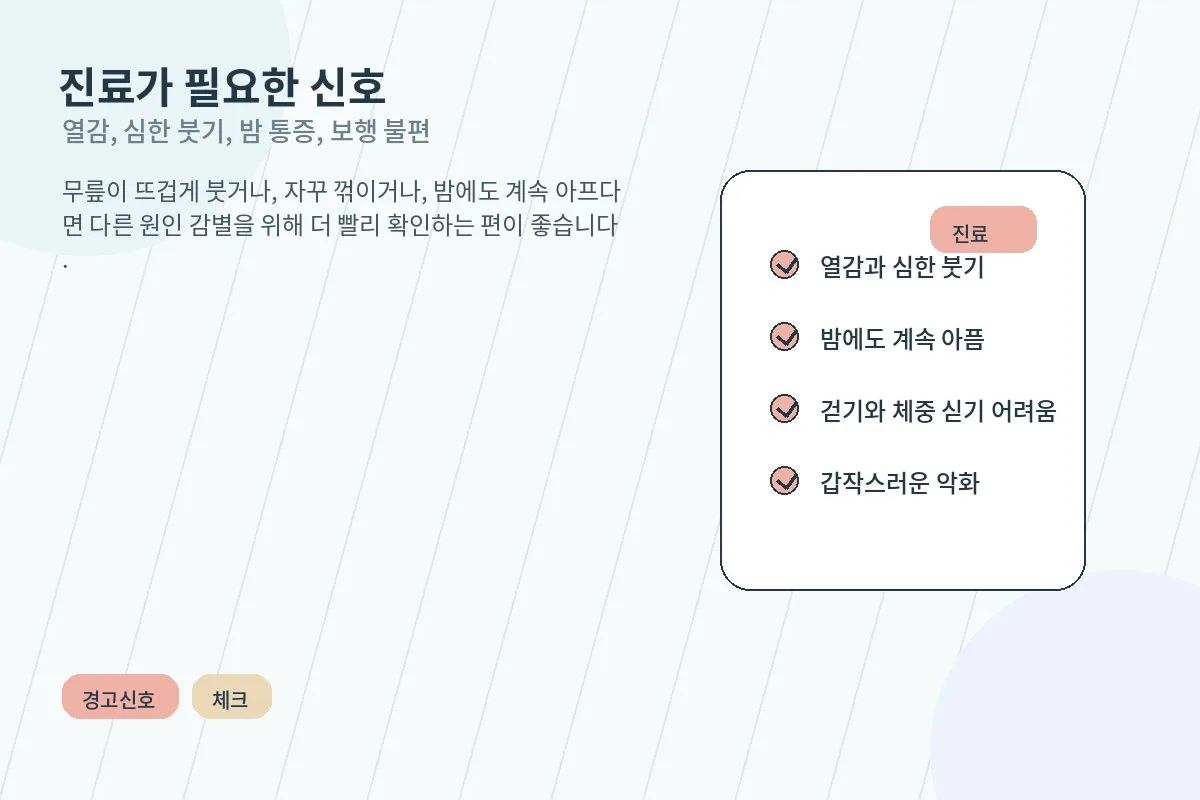 진료가 필요한 무릎 경고 신호