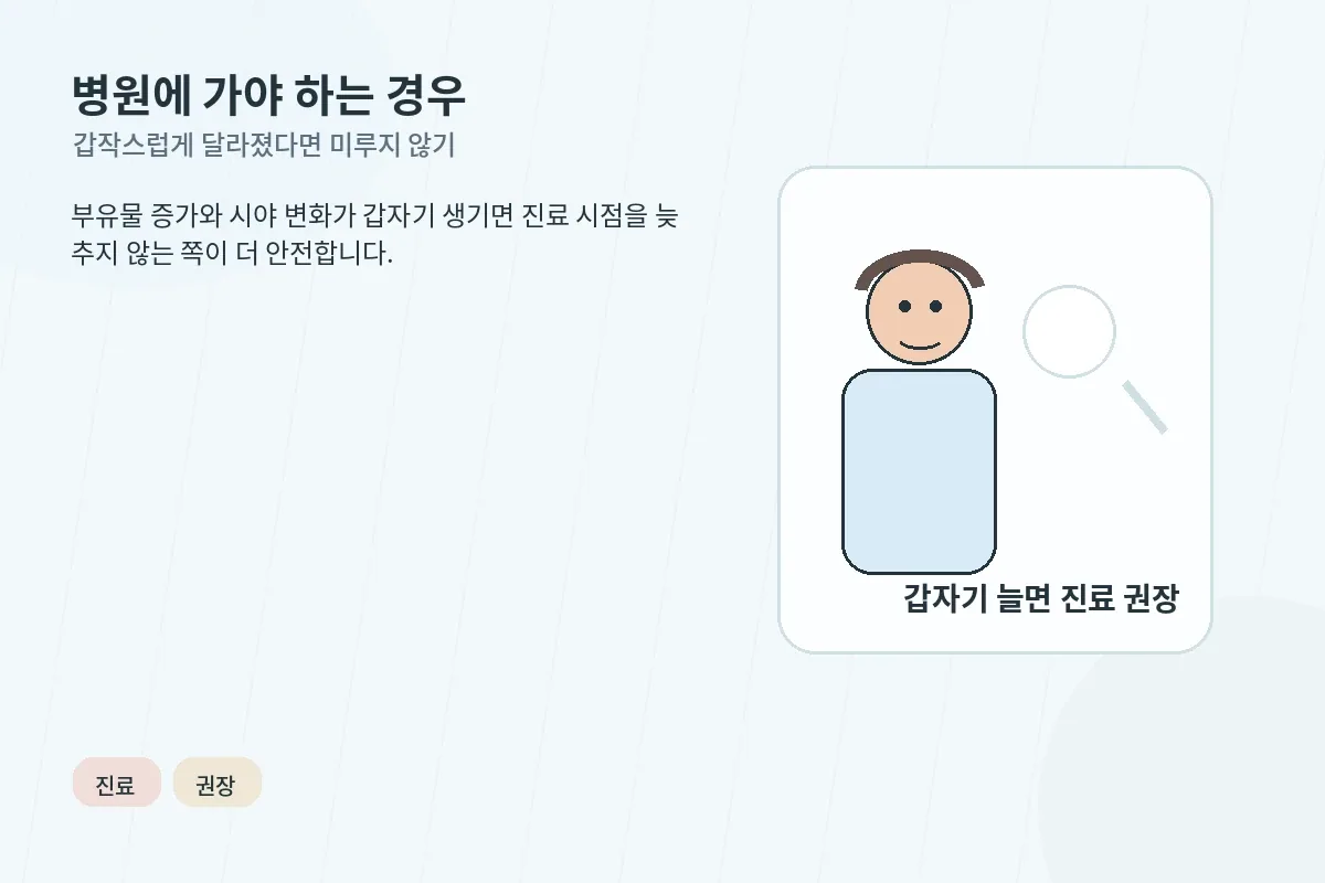 소변을 볼 때 따갑고 화끈한 배뇨 불편을 설명하는 일러스트 이미지