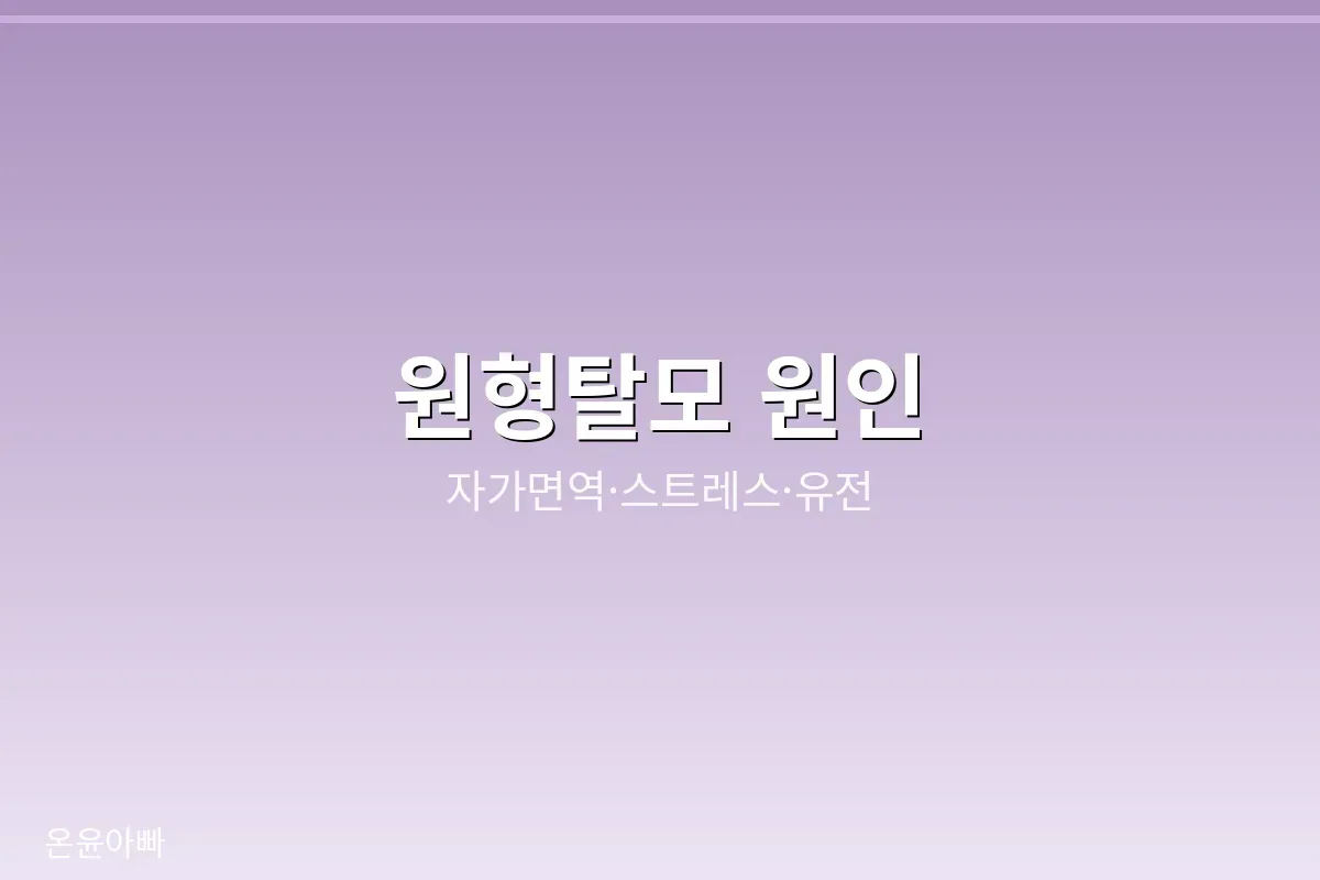 자가면역 반응과 스트레스가 원인이 되는 원형탈모 원인 이미지