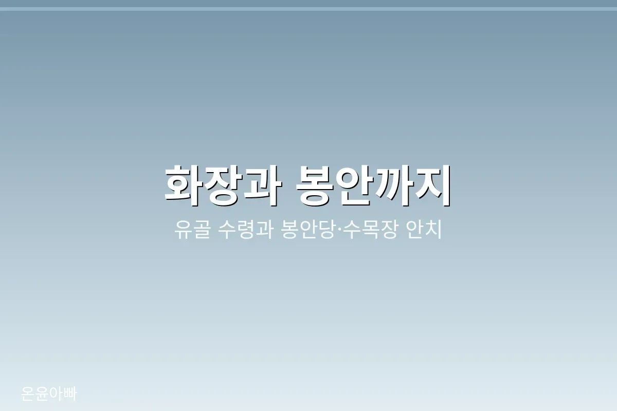 화장과 봉안 절차