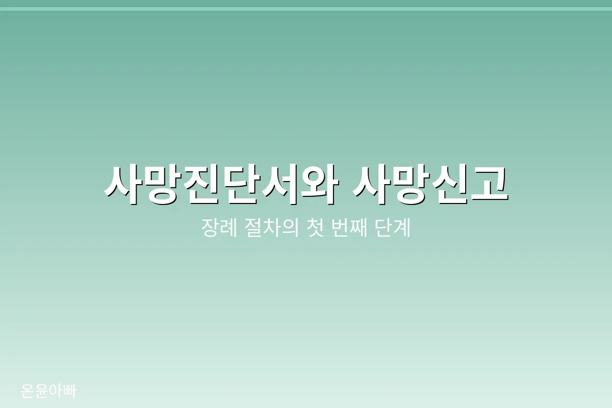 사망진단서와 사망신고