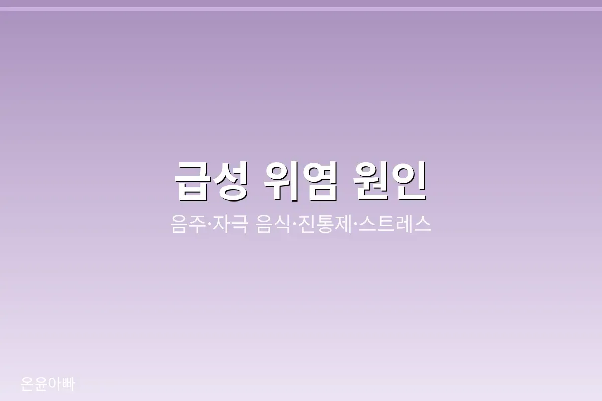 급성 위염의 원인