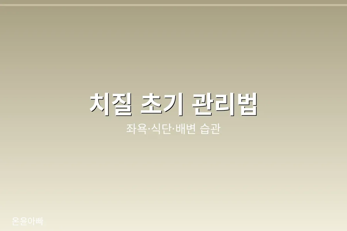 치질 초기 관리법