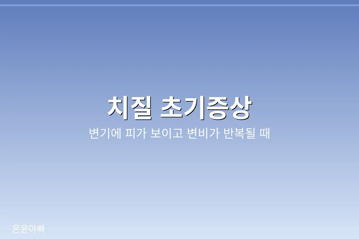 치질 초기증상 자가 체크