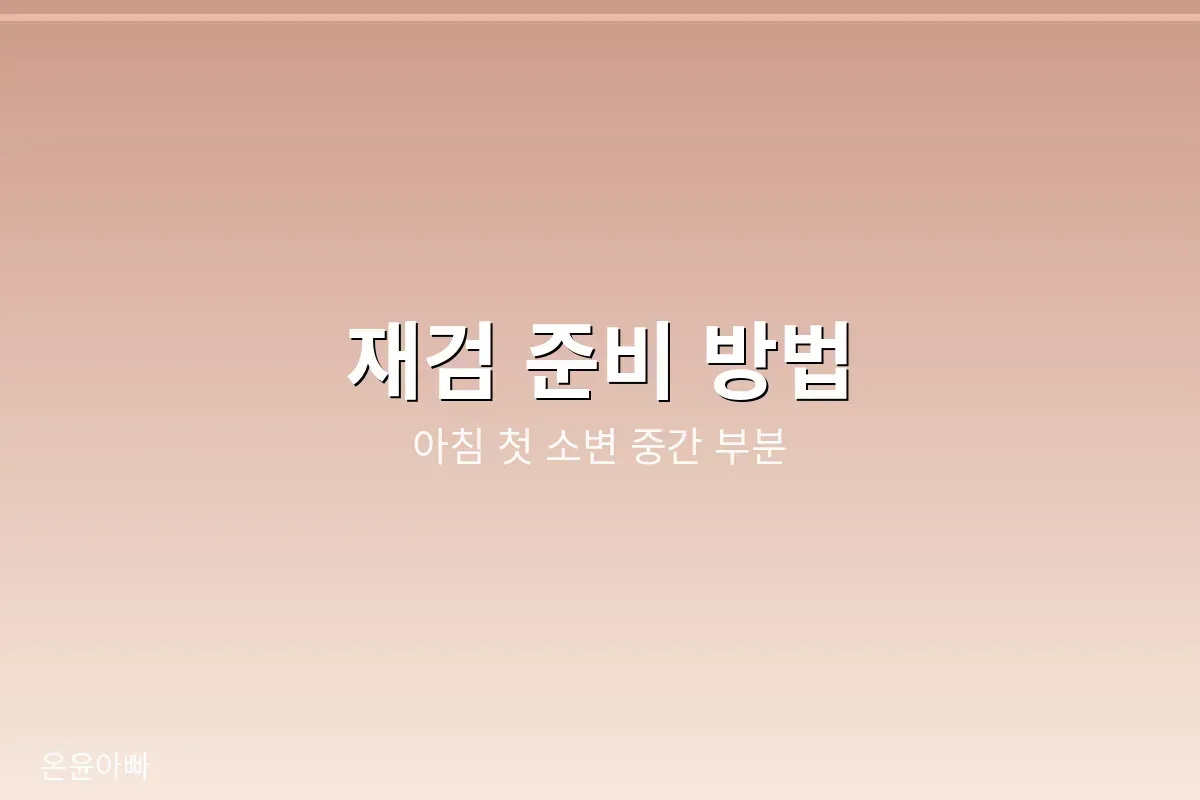요단백 재검 준비법