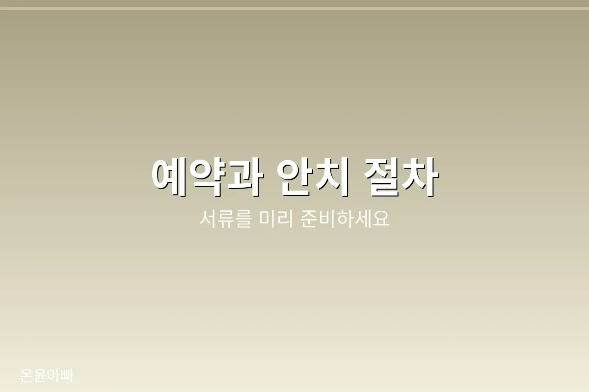 봉안당 예약과 안치 절차