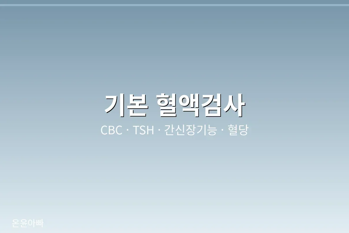 만성피로 원인 찾기, 기본 혈액검사 항목