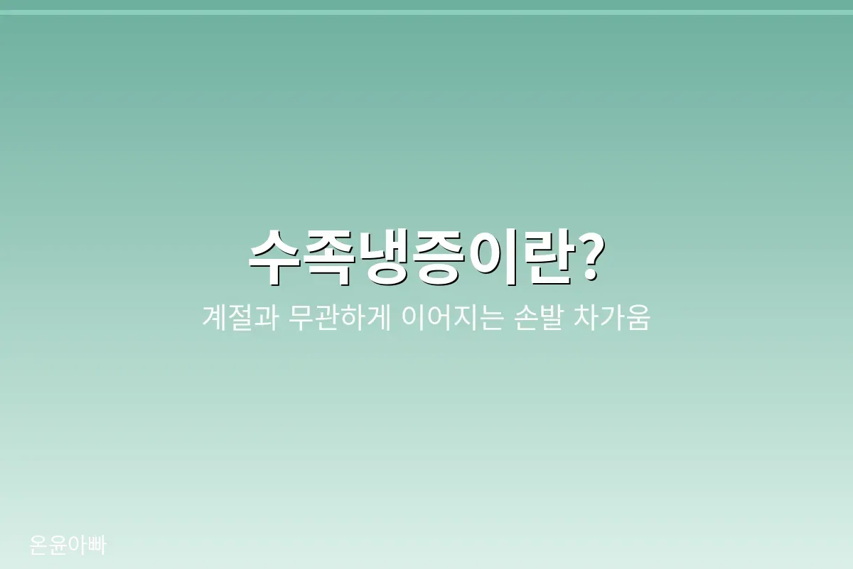 수족냉증 개념