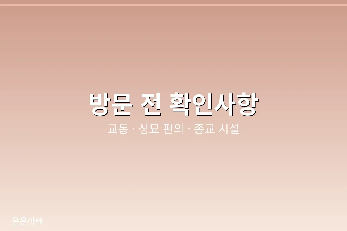 방문 전 확인사항을 정리한 이미지