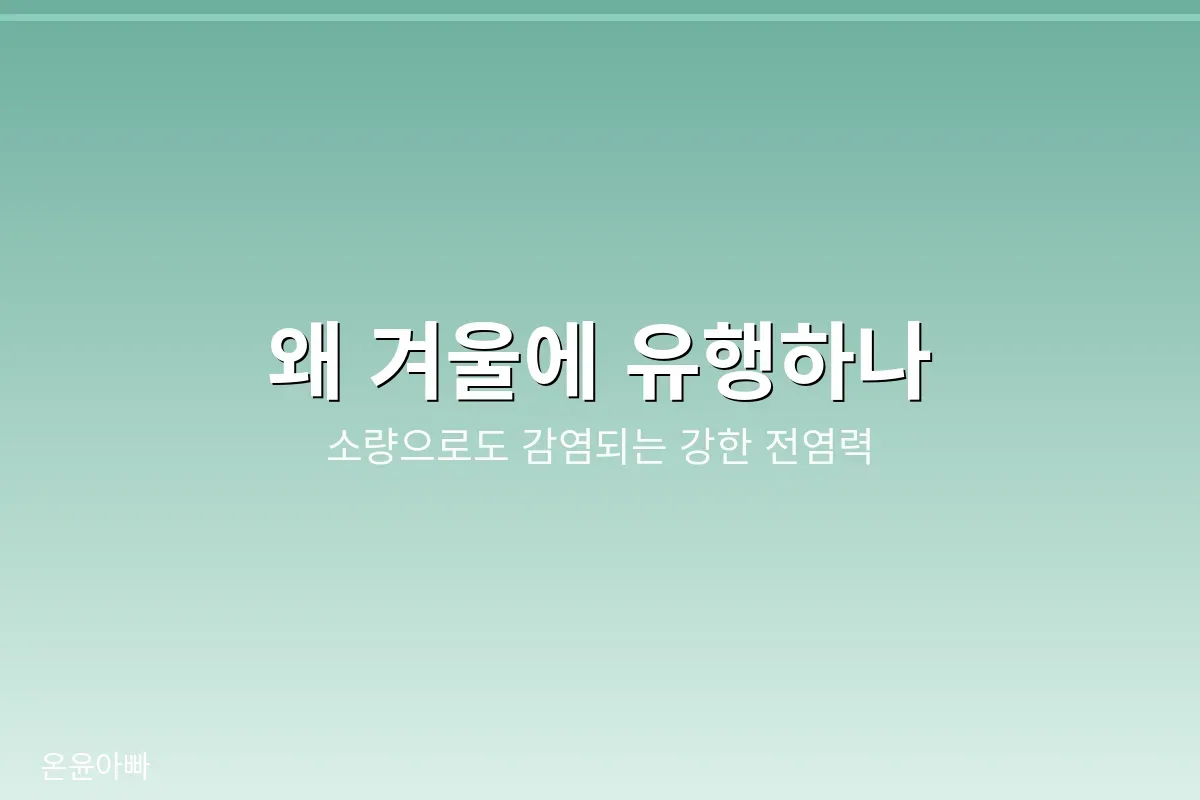 노로바이러스가 겨울철에 유행하는 이유
