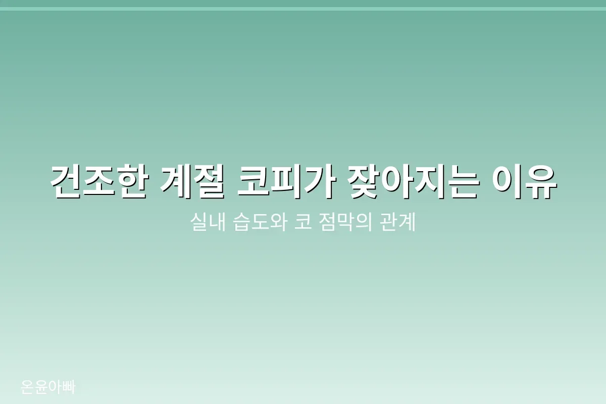 건조한 공기와 코 점막