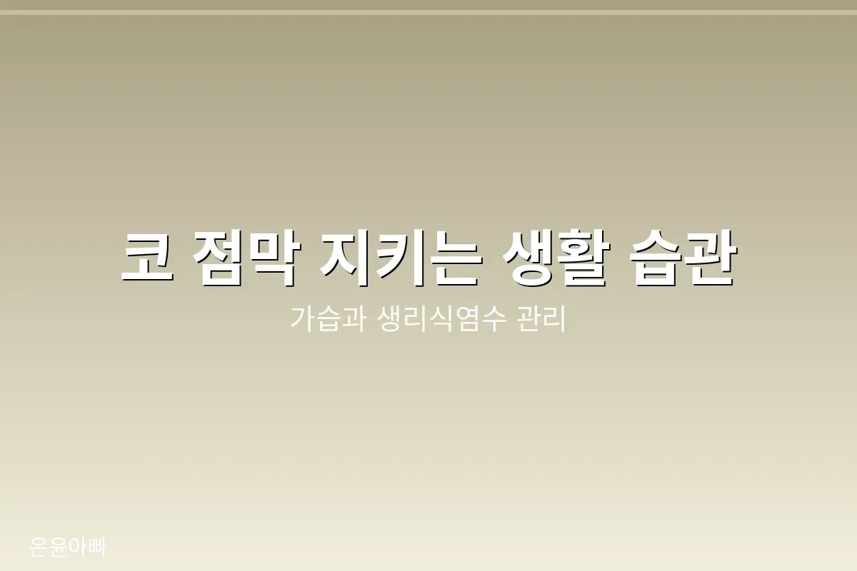 코 점막 관리법
