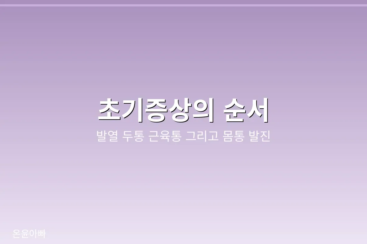 초기증상의 순서