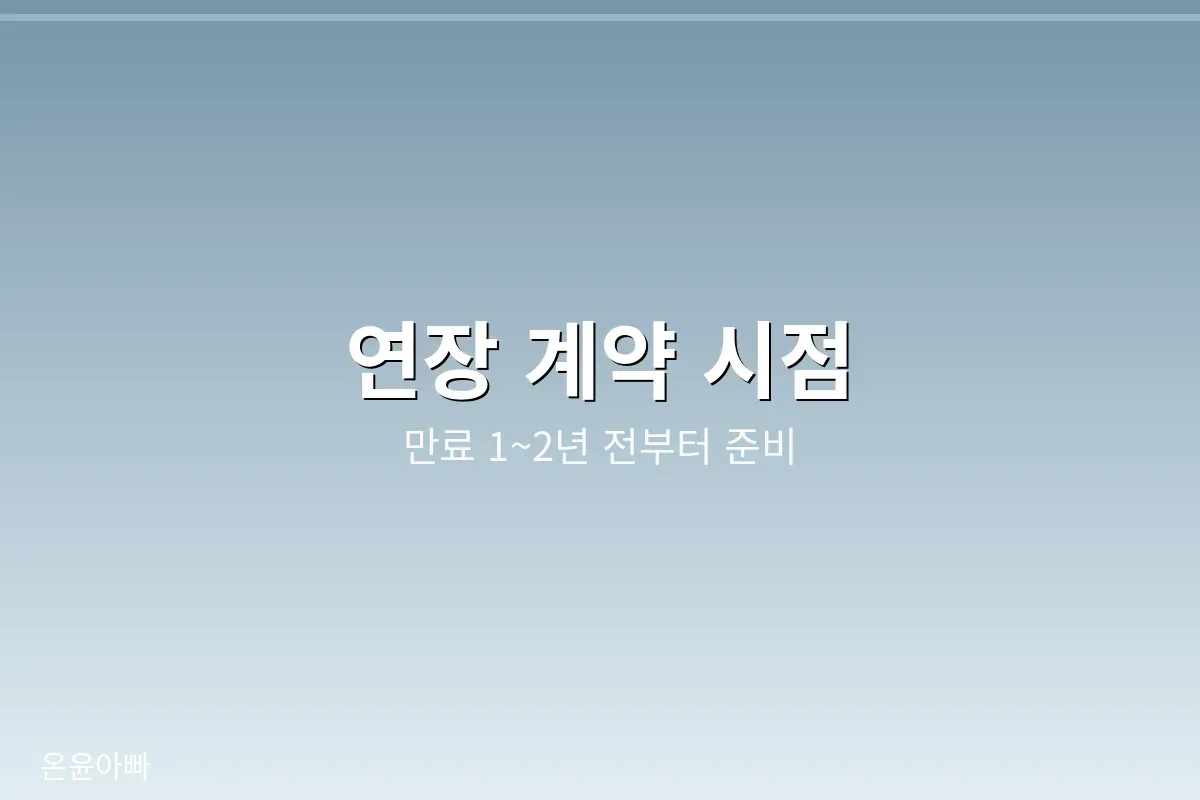 연장 계약 시점